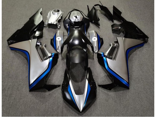2017-2019 Silver and Black & Blue Honda CBR1000RR Motorcycle Fairings 2017-2019 Silver and Black & Blue Honda CBR1000RR Motorcycle Fairings