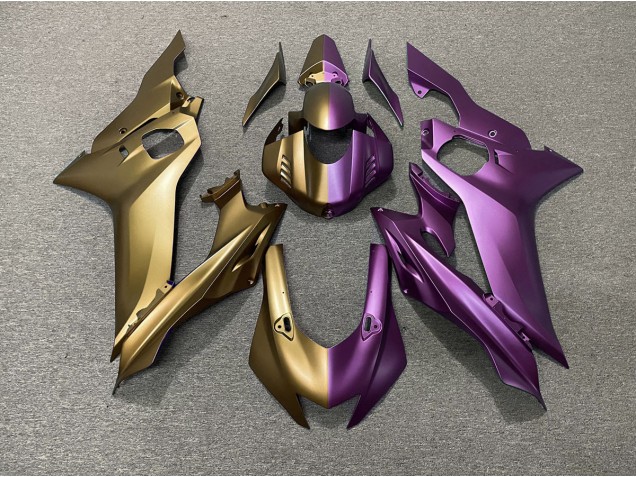 2017-2019 Tan and Purple Split Yamaha R6 Motorcycle Fairings 2017-2019 Tan and Purple Split Yamaha R6 Motorcycle Fairings