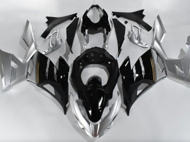 2018-2020 Silver and Black Kawasaki Ninja 400 Motorcycle Fairings