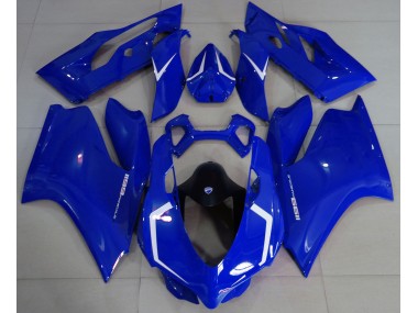Gloss Blue & White Ducati 1199 Motorcycle Fairings