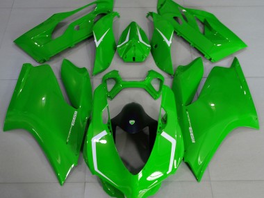 Gloss Green & White Ducati 1199 Motorcycle Fairings