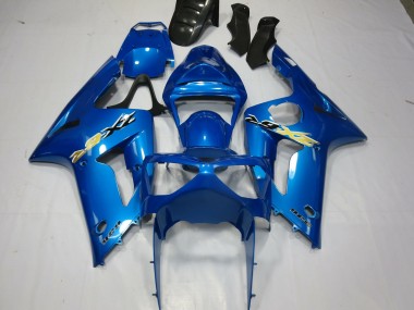 2003-2004 Blue Ninja Kawasaki ZX6R Motorcycle Fairings