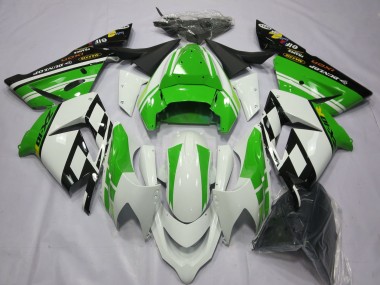 2004-2005 Special White Green Kawasaki ZX10R Motorcycle Fairings