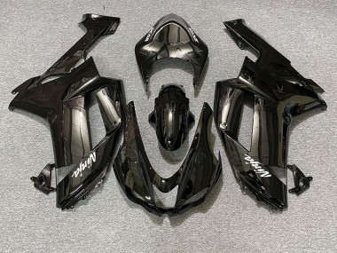 2007-2008 Gloss Black Kawasaki ZX6R Motorcycle Fairings