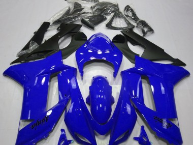 2007-2008 Gloss Blue Kawasaki ZX6R Motorcycle Fairings