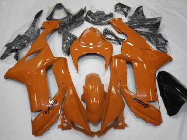 2007-2008 Gloss Orange Kawasaki ZX6R Motorcycle Fairings