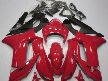 2007-2008 Gloss Red Kawasaki ZX6R Motorcycle Fairings