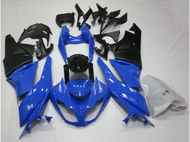 2009-2012 Gloss Blue & Black Kawasaki ZX6R Motorcycle Fairings
