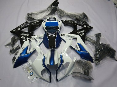 2009-2018 Custom Blue and White BMW S1000RR Motorcycle Fairings