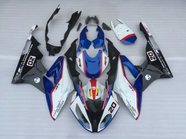 2009-2018 Blue and White Style OEM BMW S1000RR Motorcycle Fairings