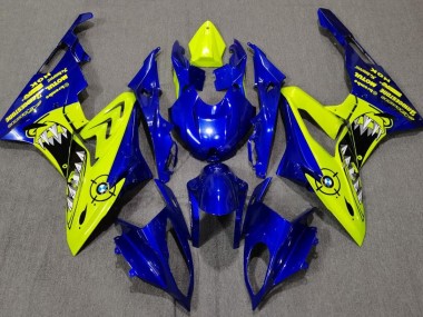 2009-2018 Gloss Blue and Yellow Shark BMW S1000RR Motorcycle Fairings