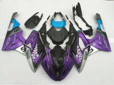 2009-2018 Matte Purple and Blue BMW S1000RR Motorcycle Fairings