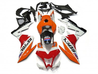 2012-2015 Repsol White and Red Aprilia RS4 125 Motorcycle Fairings