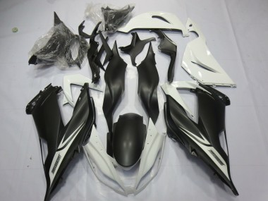 2013-2018 Matte Black White Kawasaki ZX6R Motorcycle Fairings