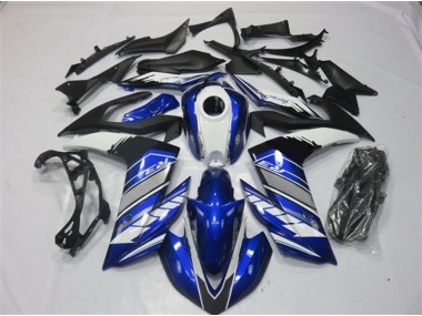 2015-2018 Blue and Silver Yamaha R3 Motorcycle Fairings